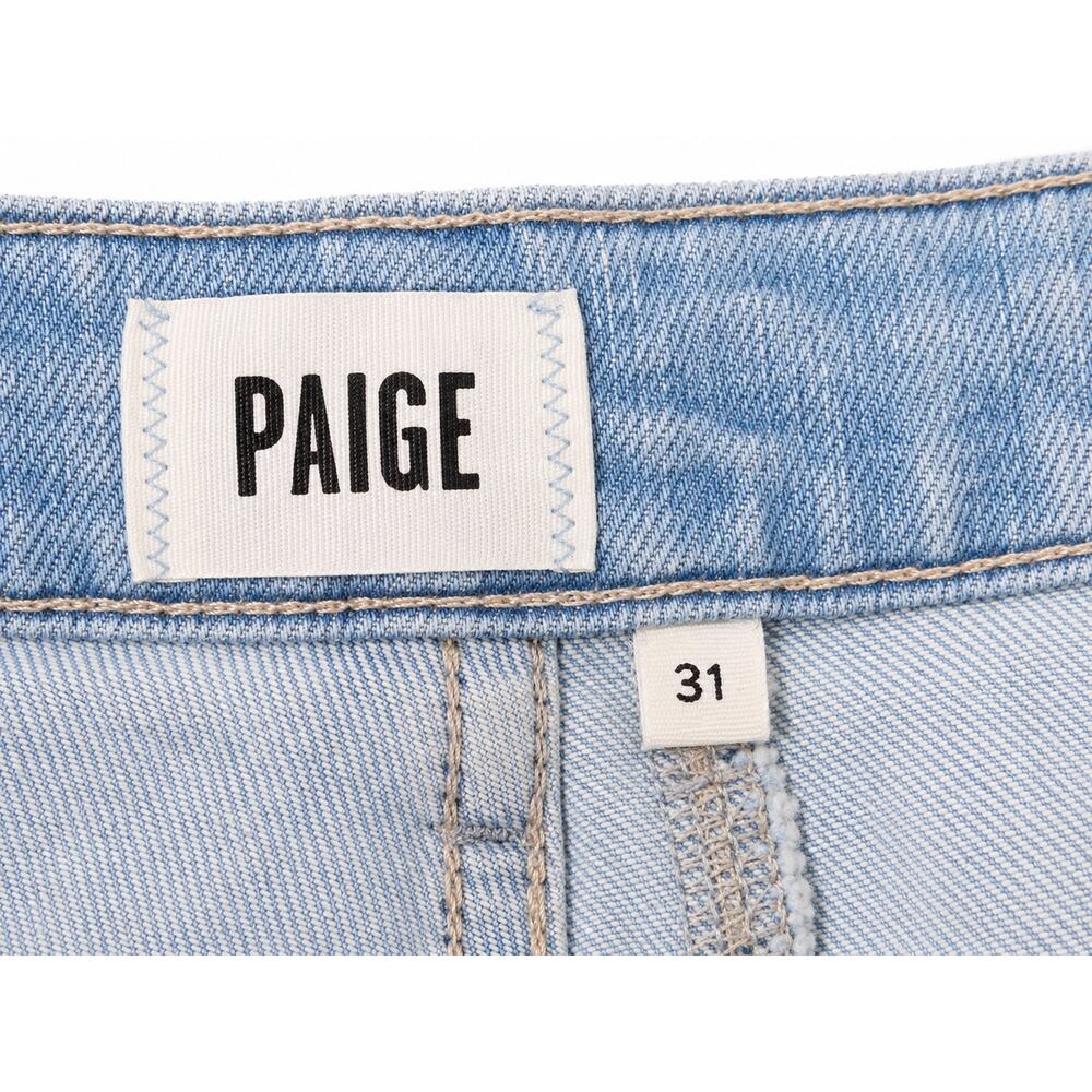 NWT PAIGE Anessa 31 High Rise Wide Leg Jeans Suki Distressed Raw Hem Luxury 31 - Picture 5 of 14